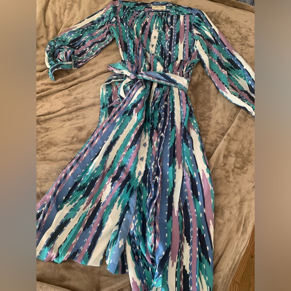 Vintage Clothing Jaeger Patterned Dress Size 14 Beautiful. Great Condition